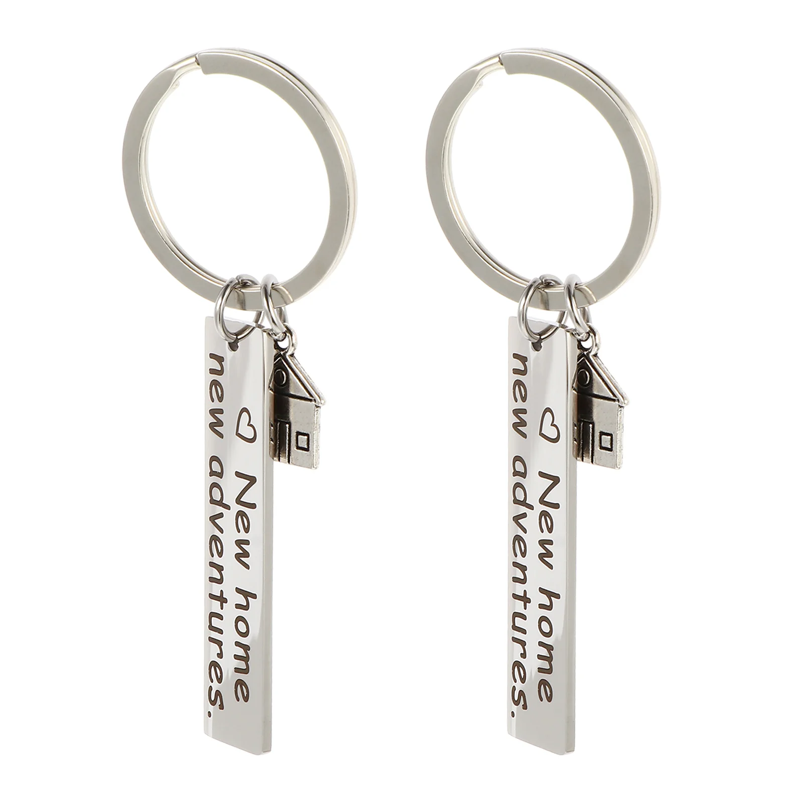 

2 Pcs Christmas Gifts Housewarming Keychain Pendant Chains Home Decorative