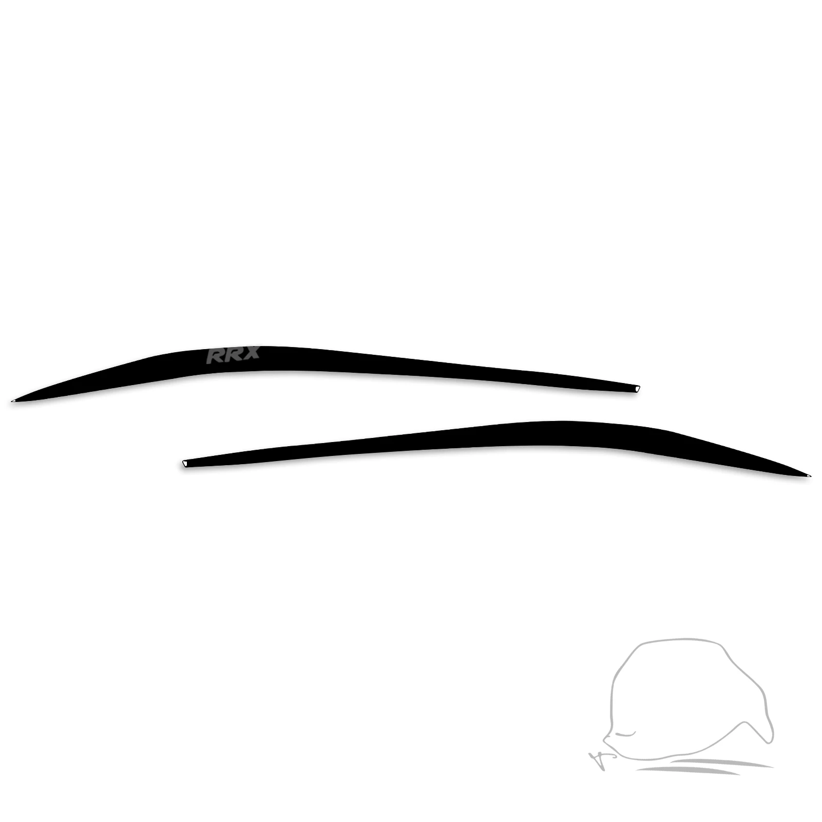 

Черная лампа для пианино для Alfa Romeo Giulia 2017 2018 2019 2020 2021 2 шт., чехол для бровей, аксессуары для украшения интерьера автомобиля, наклейка