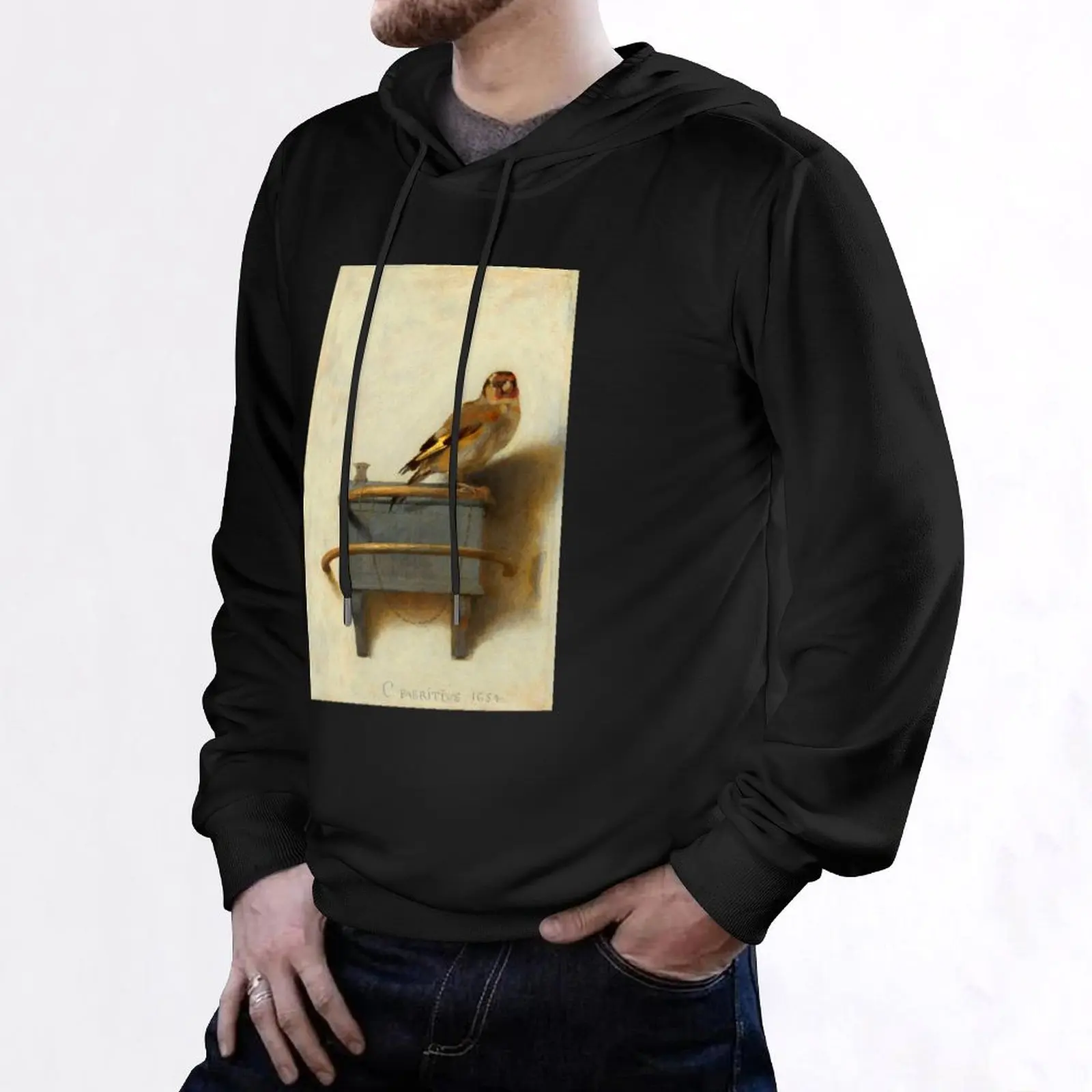 Carel Fabritius The Goldfinch пуловер с капюшоном эстетичная одежда мужская толстовка