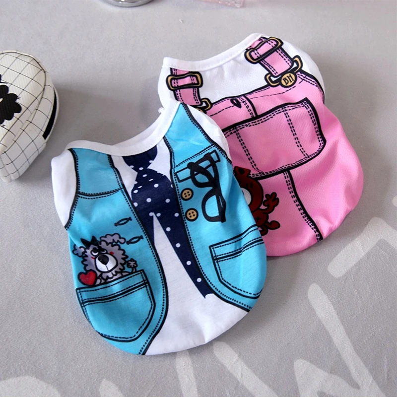 

Жилет для собак, летняя одежда для домашних питомцев, жилет для собак, кошек, рубашка, одежда для щенков, костюм для маленьких средних собак, ...