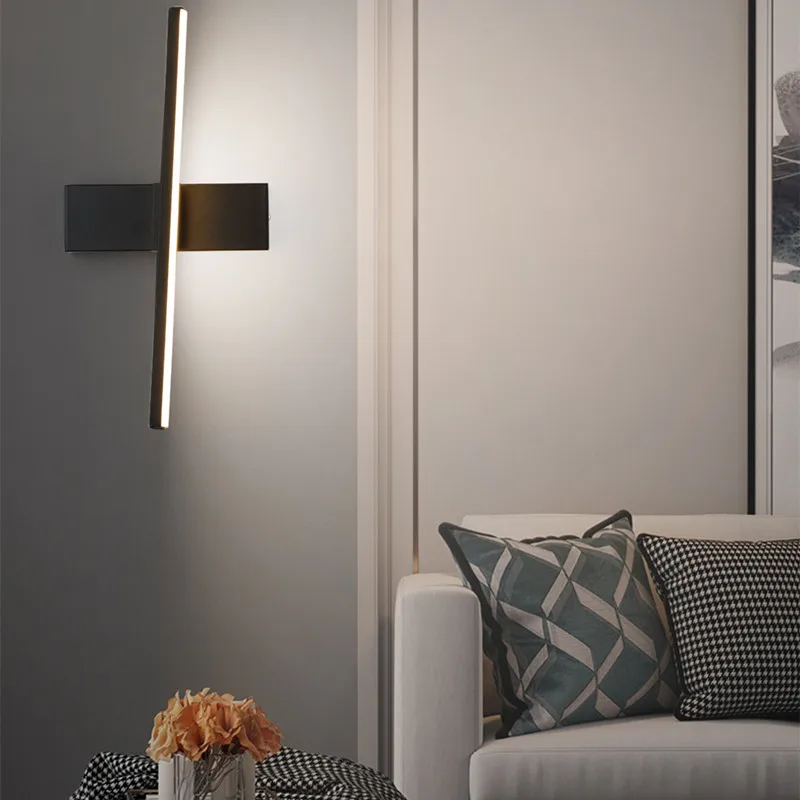 

Простая светодиодсветодиодный настенная лампа для коридора, спальни, 220 В, простой домашний светильник, Настенный алюминиевый светильник с вращением на 330 °, регулируемый внутренний светильник