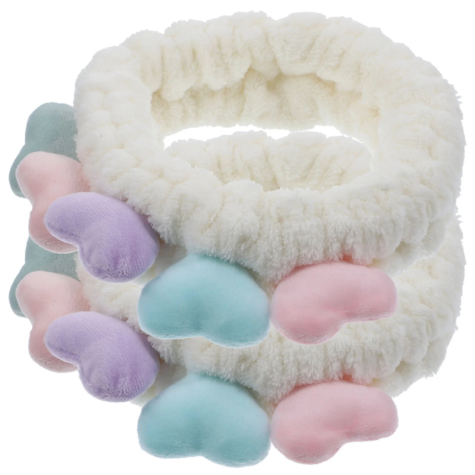 Повязки для волос в форме сердца повязки на голову женщин мытье макияжа