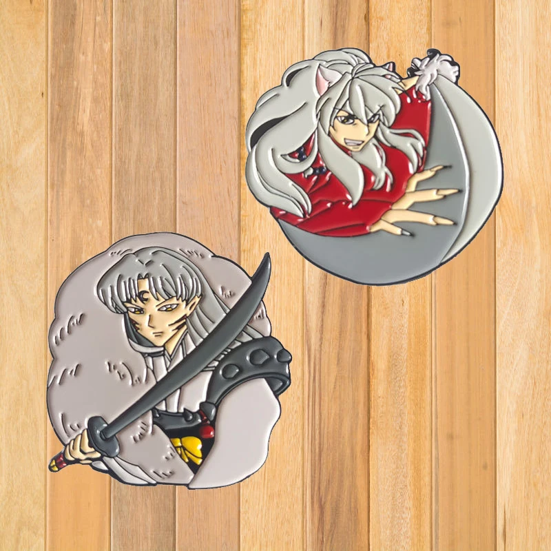 

A1138 Cute Cartoon Inuyasha Pin Brooch Funny Anime Badge Fashion Jewelry Collection
