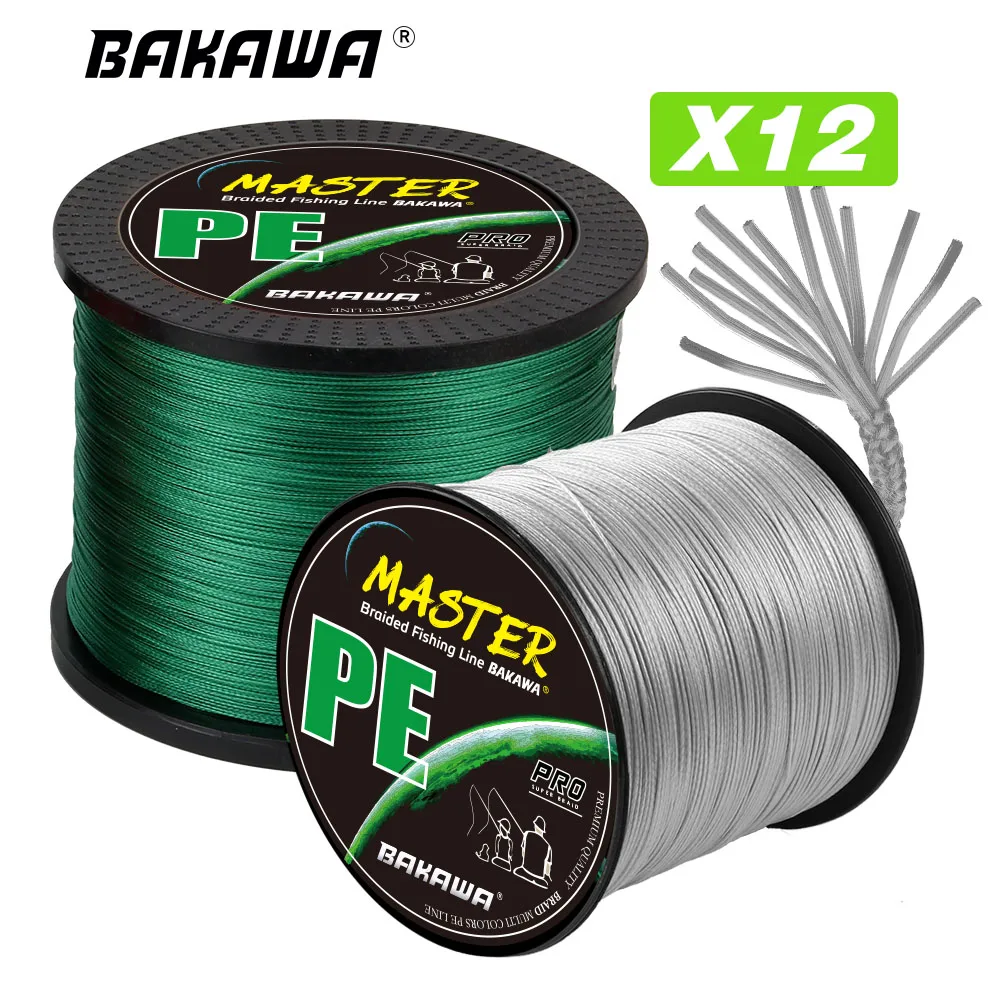 

BAKAWA New PE Fishing Line 300/100/500/1000M Multifilament Multicolor Strong Smooth Braided Cord Fishing Tackle