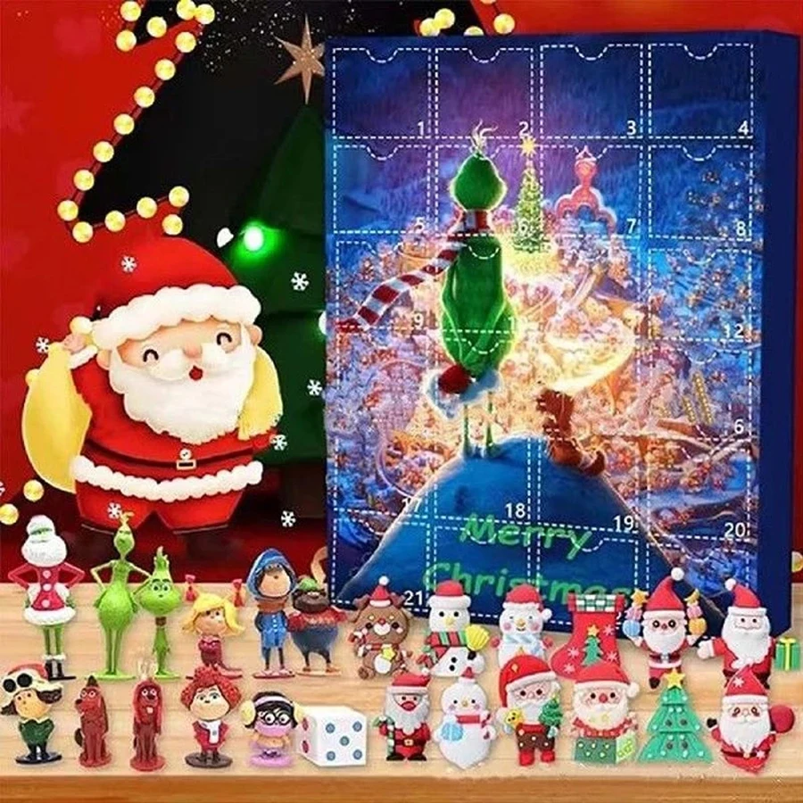 

Кукла на Хэллоуин Черная пятница календарь с обратным отсчетом 24 Рождественские украшения глухая коробка Сюрприз подарок для детей