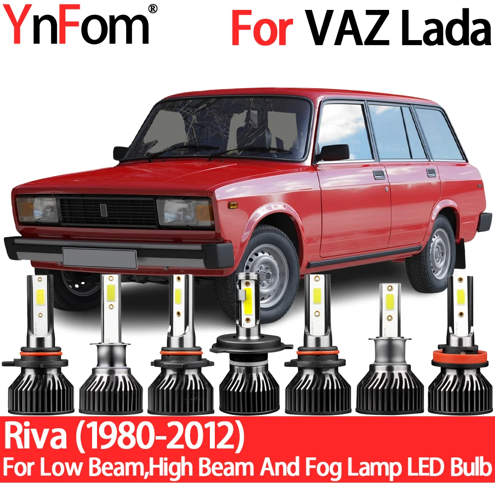 

YnFom For VAZ Lada Riva 1980-2012 Special LED Headlight Bulbs Kit For Low Beam,High Beam,Fog Lamp,Car Accessories