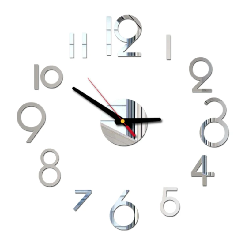 

DIY 3D Mirror Wall Clocks Acrylic Quartz Wall Clocks Fashion Living Room Mirror Wall Stickers Office Home Decoration HOT NEW