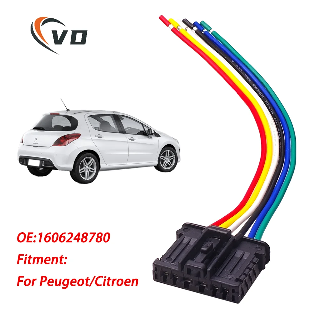 Фото 2X для PEUGEOT 206 207 208 301 307 308 508 1007 2008 EXPERT PARTNER Разъем заднего фонаря с косичкой, предварительно смонтированный 1606248780 №1