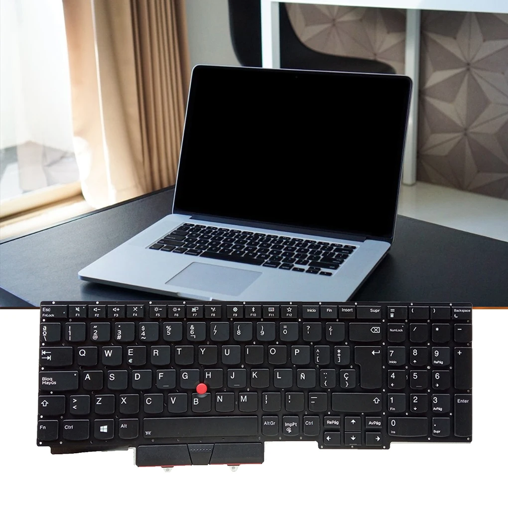

Противоскользящая клавиатура, бесшумная подсветка, указатель, подключи и играй, входное устройство, Пыленепроницаемая точечная палка, замена для Thinkpad E15