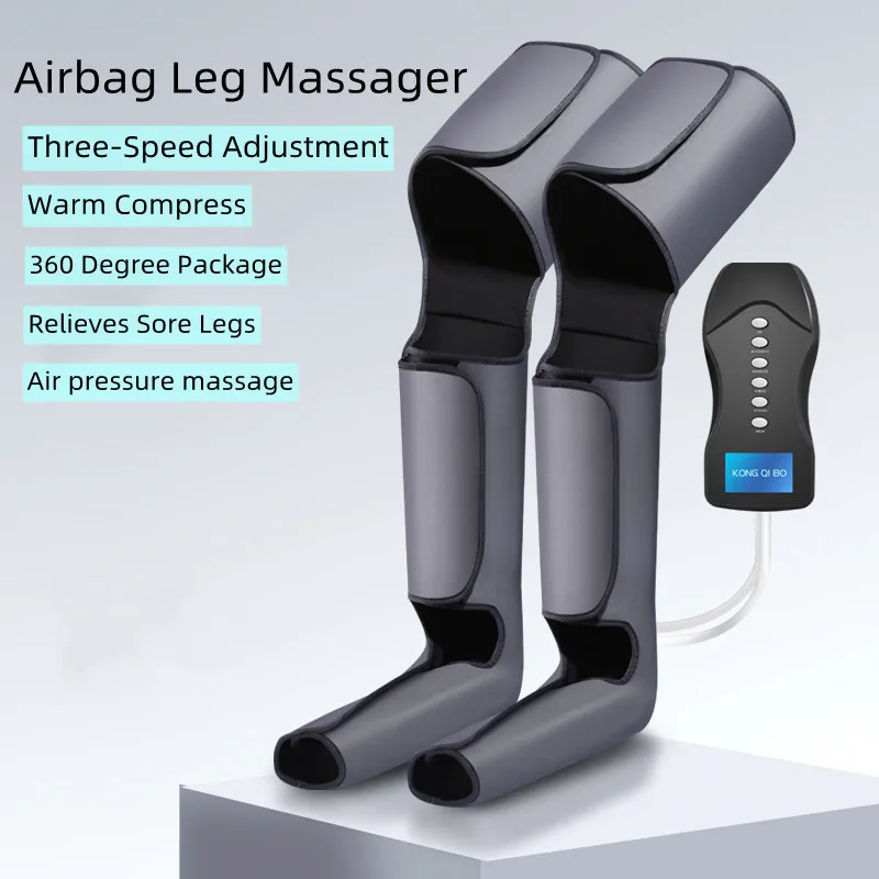 Spoemnter Circulation Sequential Leg Air Compression Massage From Foot Calf To Thigh Massage With Handheld Controller
