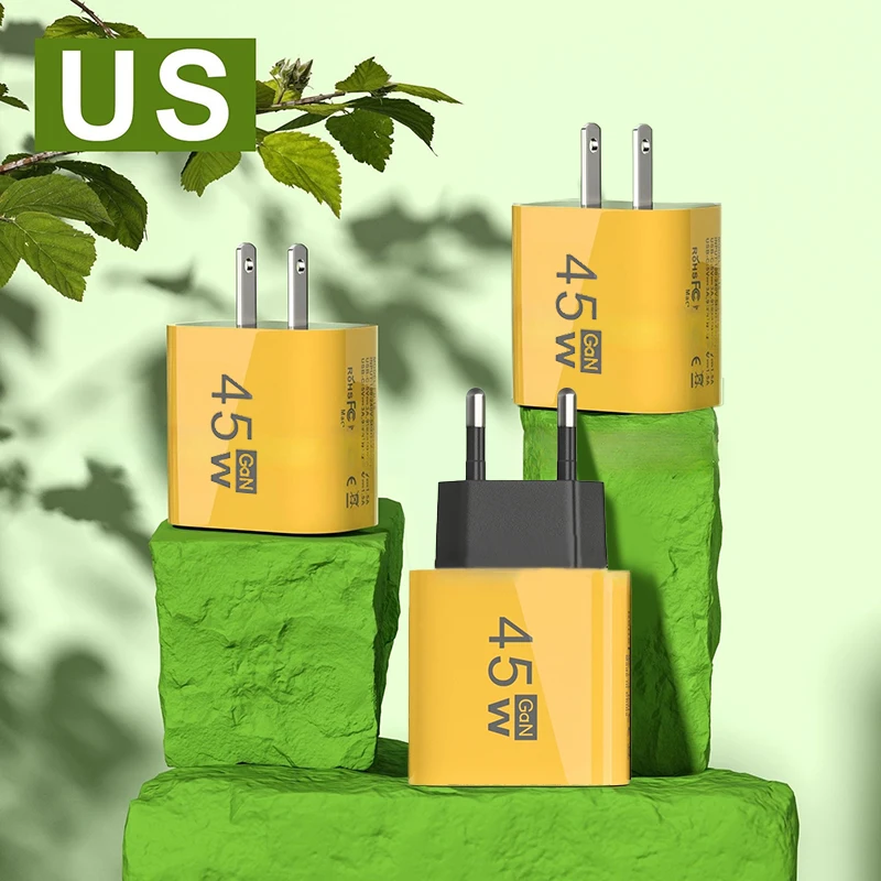 Двойное зарядное устройство для телефона Type-C 45 Вт Iphone Xiaomi Huawei Realme PD универсальный