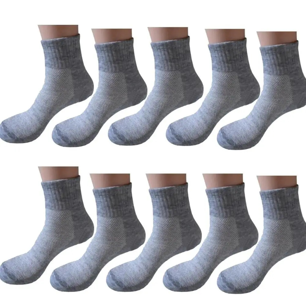 WTEMPO 1 Pair Cushion Woman Crew Socks Mesh Classic Necessary Style Solid Female Ankle Socks