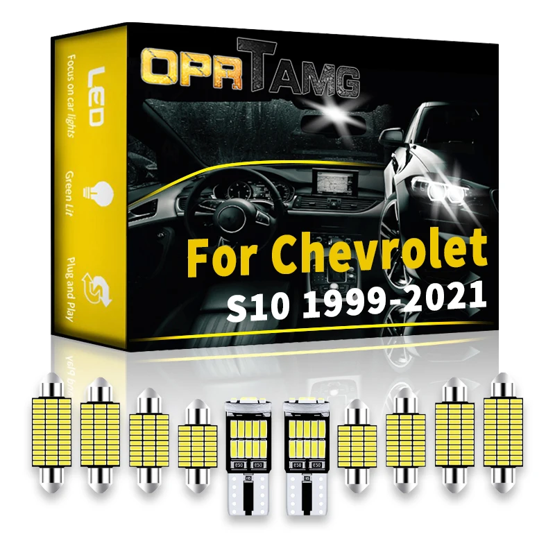 

OPRTAMG T10 W5W C5W светодиодсветодиодный автомобильная лампа освещения интерьера автомобиля, купольная лампа для чтения для Chevrolet S10 1999-2021, аксессу...