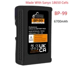 Аккумулятор с V-образным креплением 6700 мАч для видеокамеры со светодиодной подсветкой Blackmagic URSA Mini Pro Sony V-Lock BP Battery