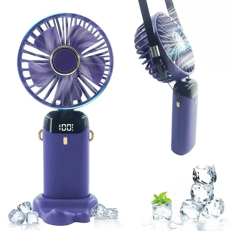 

Ручной мини-вентилятор с уникальным дизайном, портативный вентилятор 3000 мАч, мощный ручной персональный ручной вентилятор для ресниц, USB-пе...