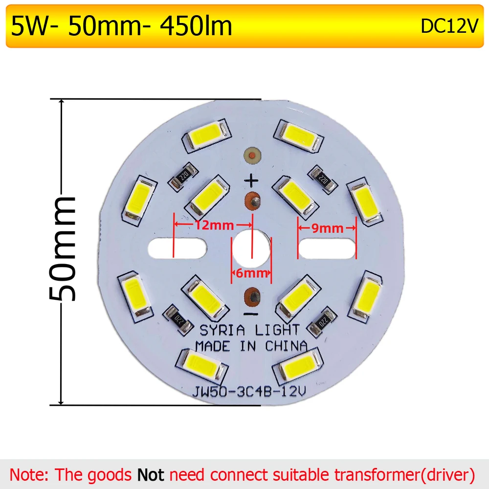 

Панель лампы BALL 12В 3Вт 32мм белая/теплый белый