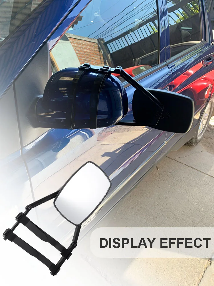 

Black Extension Car Safety Side Mirror Accessories RV Caravan Blind Spot Truck Rearview Adjustable Angle Trailer Towing Clip