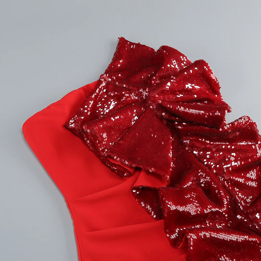 2024 сексуальное женское красное драпированное блестящее легкое роскошное платье