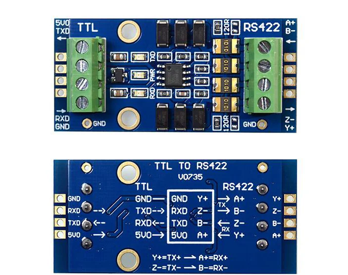 

TTL-RS422 модуль TTL-rs422 модуль интермодуляции уровня, полностью дуплексный двусторонний TTL-422