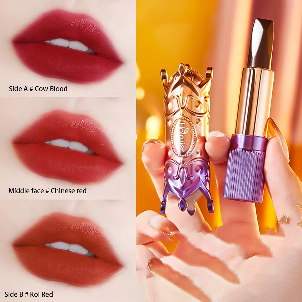 

1Pcs Purple Gold Fantasy 3 Color Changing Lipstick Moisturizing Lip Care Makeup Cosmetics Lip Gloss Make-up for women Lipsticks