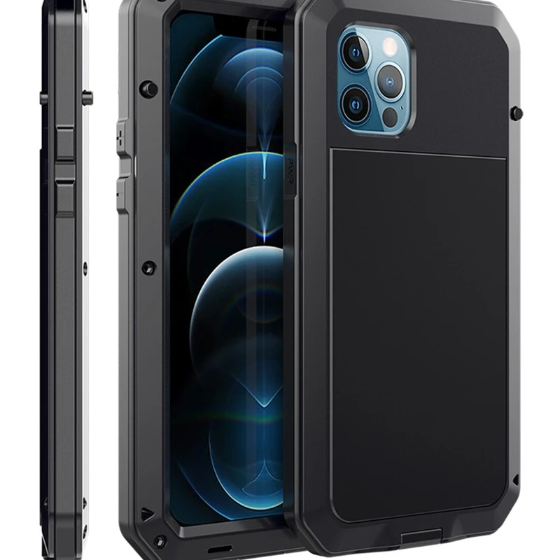 

Подходит для apple iphone12mini12promax мобильный телефон чехол металлический защитный чехол с тремя предотвращающими падение
