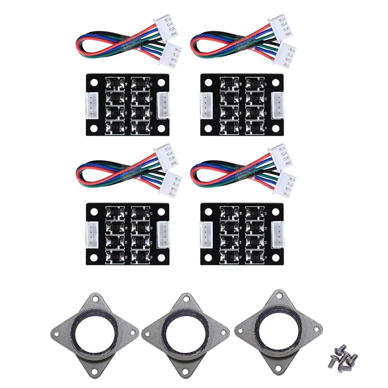 

4PCS TL-Smoother V1.0 Addon Module For 3D Printer Stepper Motor Drivers & 3X NEMA 17 Stepper Steel And Rubber Vibration Dampers