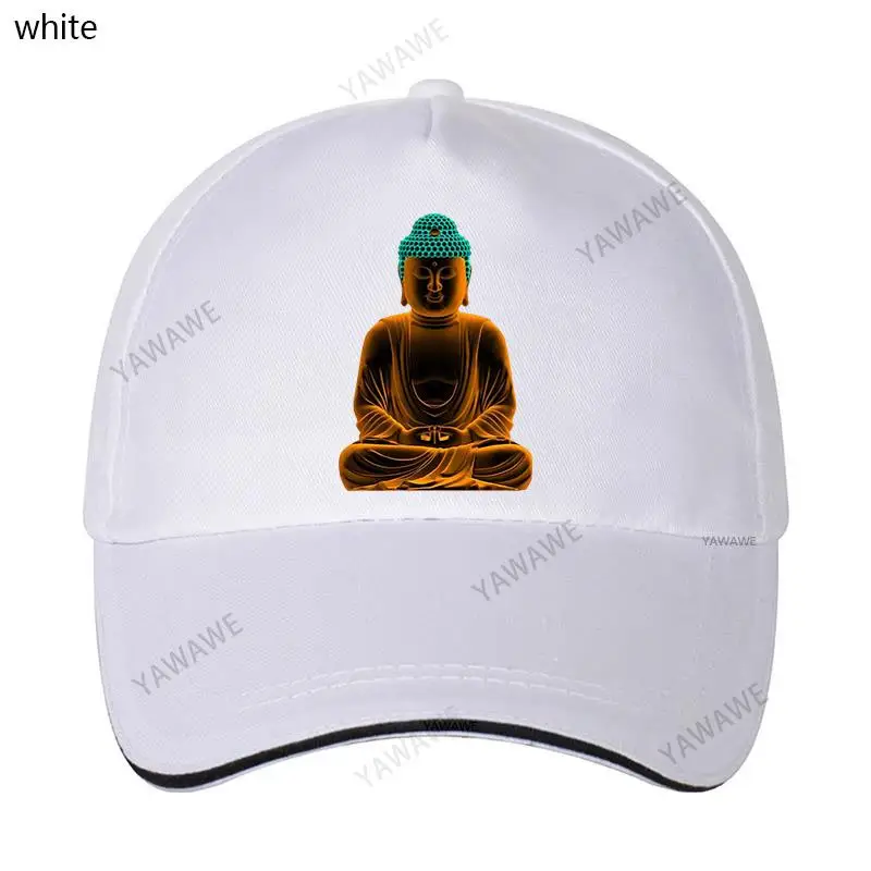 

Black Casual Boys Printed Fish caps Buddha Budha Buddhist Karma Peace Men Black Fashion yawawe print Unisex Snapback hats