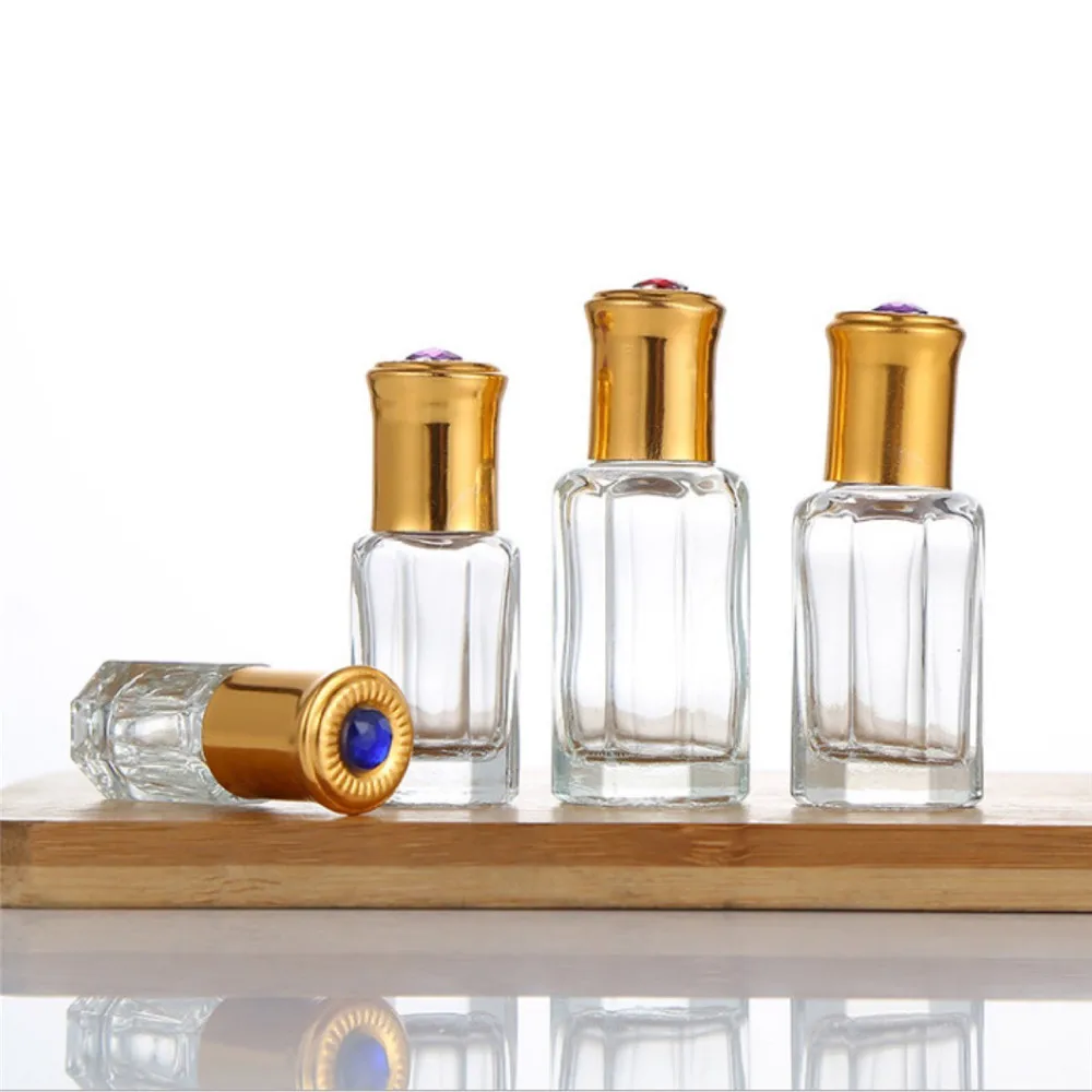 

3ml 6ml 9ml 12ml Roll On Bottle Portable Clear Empty Essential Oil Perfume Bottle Makeup Cosmetic Container Refillable Vials