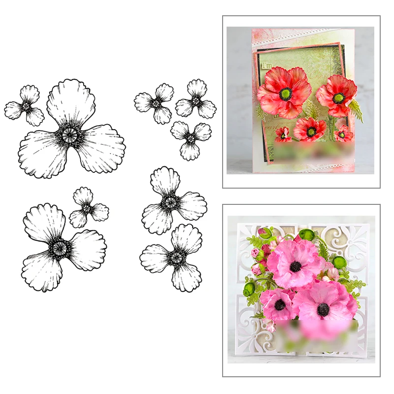 Новинка 2022 набор штампов с многослойным рисунком растений и цветов для резки