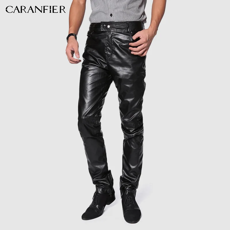 Мужские брюки CARANFIER из искусственной кожи