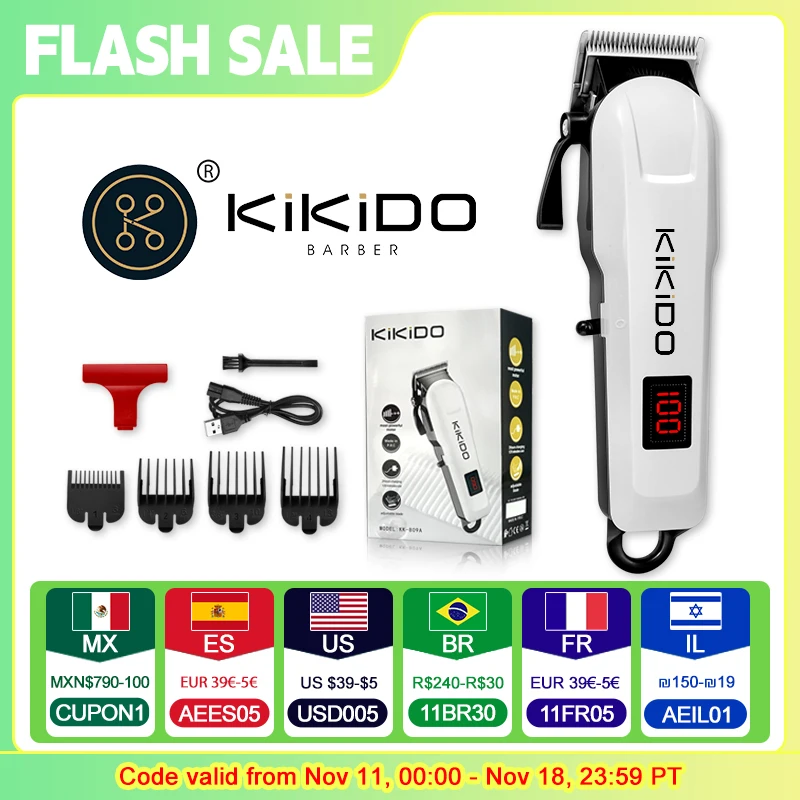 KIKIDO профессиональные парикмахерские машинки для стрижки волос перезаряжаемый