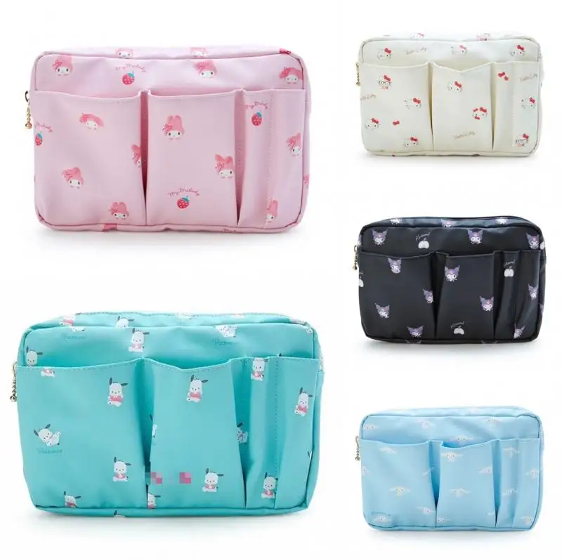 

Kawaii Sanrio аксессуары сумка Hello Kittys Mymelody Kuromi Cinnamoroll Милая Красивая дорожная косметичка Органайзер Сумка для документов