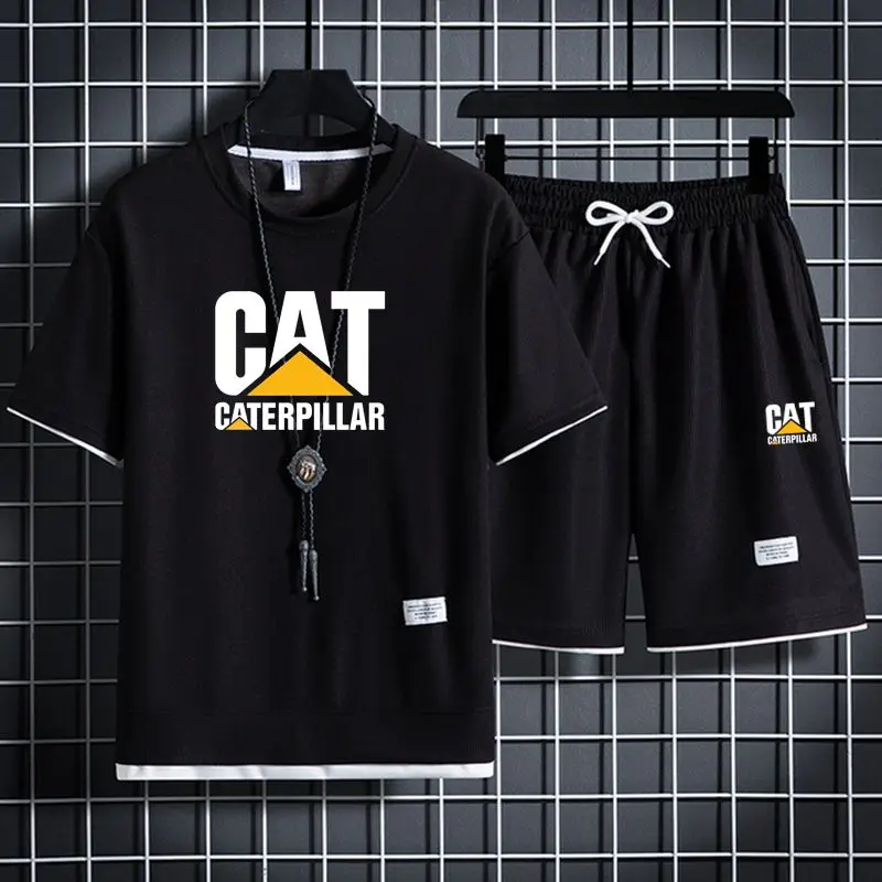 

Summer Men's Sets Fashion Korean Tracksuit Men Short Sleeve T Shirts+Sport Shorts Suit Men Casual Men Clothing Mens Joggers Sets