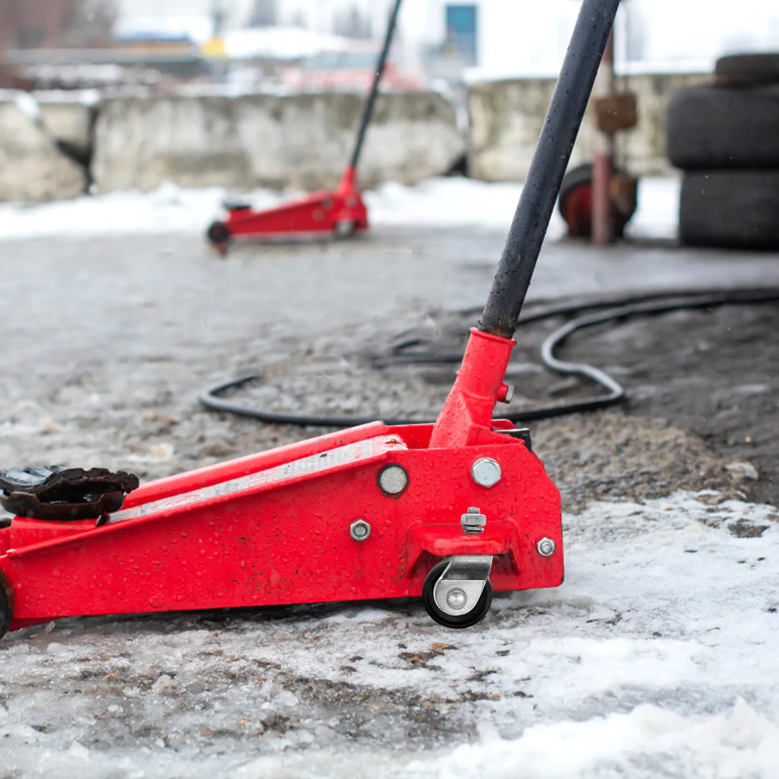 Домкрат переднего колеса колесики для прицепа 2-тонные напольные гаража