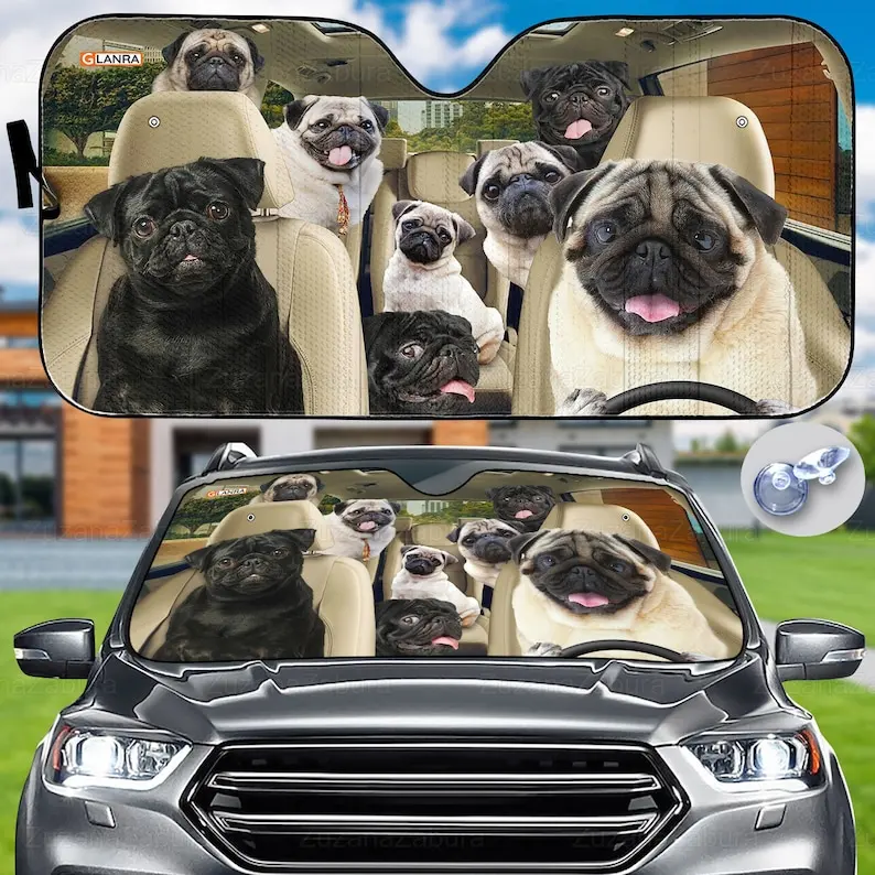 

Автомобильный солнцезащитный козырек для мопса, подарок для любителей мопса, украшение для автомобиля, автомобильный солнцезащитный козырек для мопса, солнцезащитный козырек для машины мопса, лобовое стекло автомобиля,