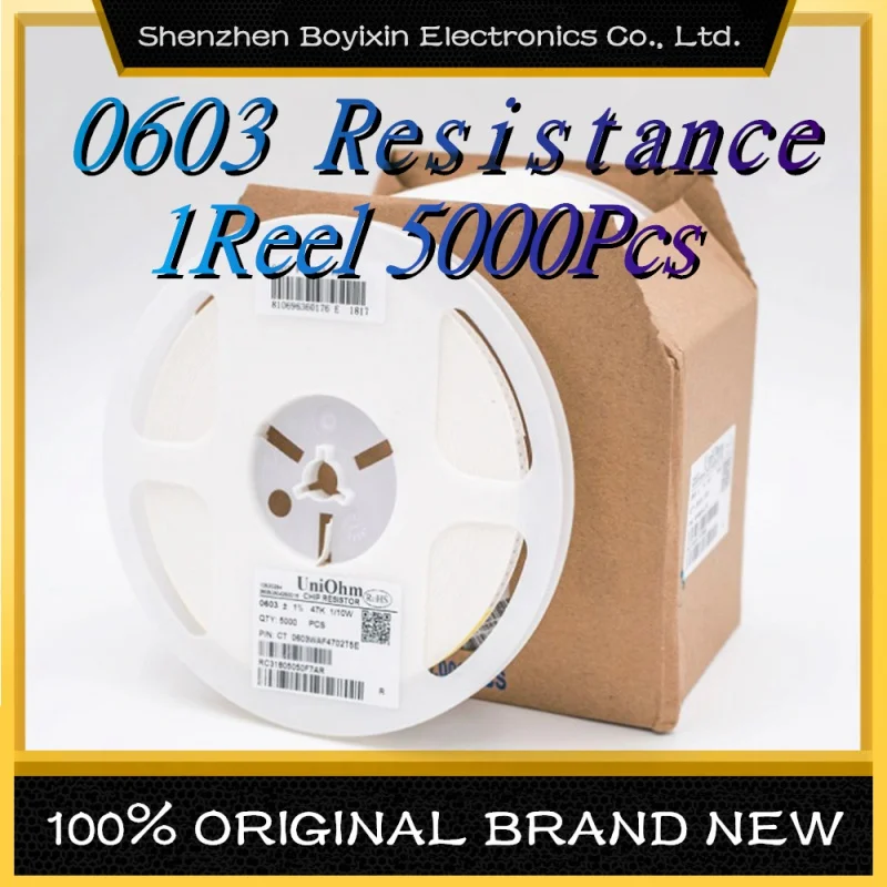 

5000Pcs SMD 0603 1% High Precision Resistor 1R 2R 3R 4R 5.6R 10R 20R 30R 40R 56R 68R 82R 0.1R 100R 220R 470R 1K 10K 20K 33K 82K