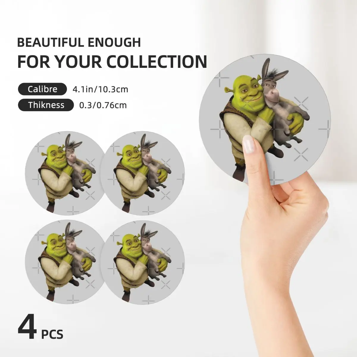 Керамические подставки Shrek And Donkey Best Friends (4 шт.)