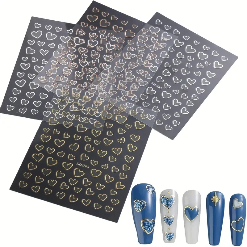 1 шт. наклейки для дизайна ногтей 2023 любовь сердце мультфильм 3D лазерный самоклеящийся слайдер наклейка детали для украшения ногтей своими руками материалы для ногтей