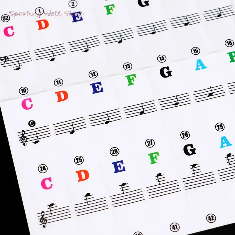 Наклейки на клавиатуру 61 54 клавиши