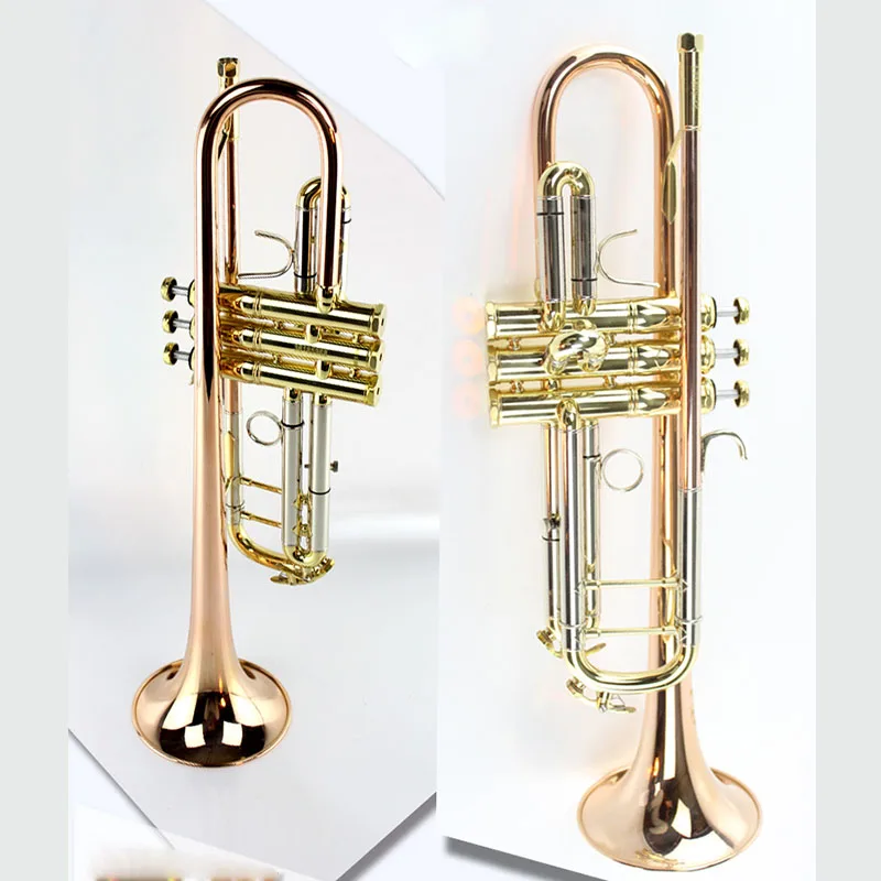 

Bach trumpet High quality Bb B flat tritone instrument MTR-160 with hard case, mouthpiece, cloth and gloves, phosphor bronze hor