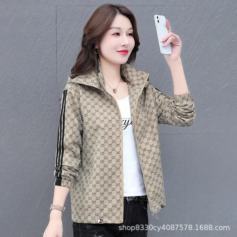 Стильная повседневная универсальная верхняя куртка для женщин весенне-осенняя