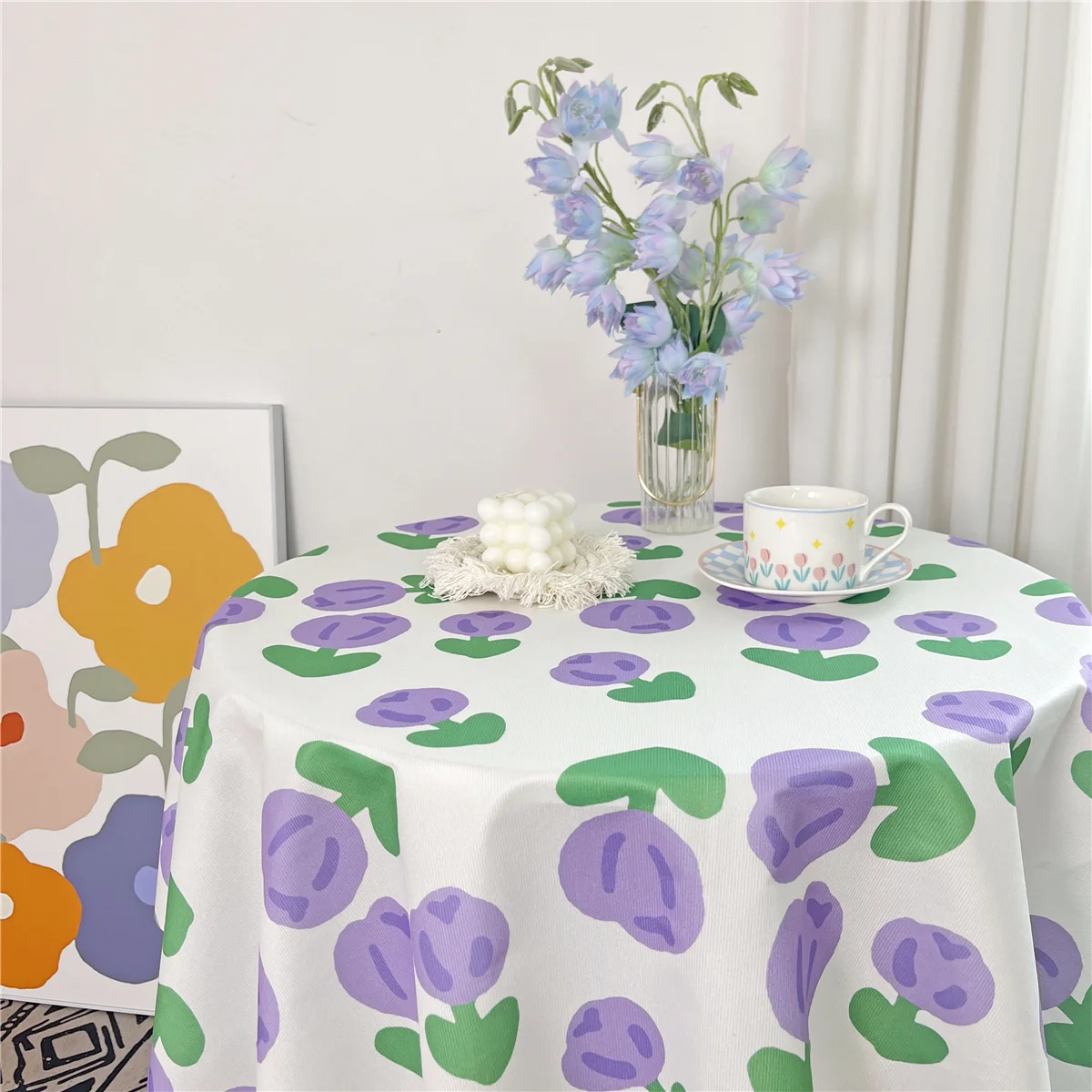 

Checkered tablecloth, desk, bedroom, dormitory, fabric art girl, table mat, rectangular makeup table, small and fresh