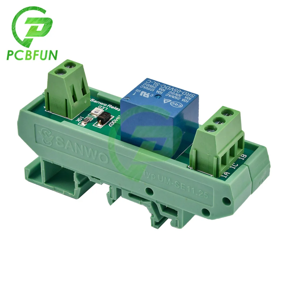 Фото 5 В 12 В 1-канальный релейный модуль DIN-рейка MDC ount SRD-05VDC-SL-C SRD-12VDC-SL-C 10A PNP NPN Плата драйвера Плата выходового усилителя №1