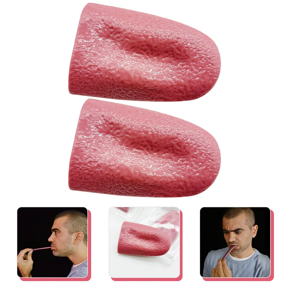 Fake Tongue Flexible Model Simulation Silicone Toy Halloween Prank Prop Toys Realistic Trick Props