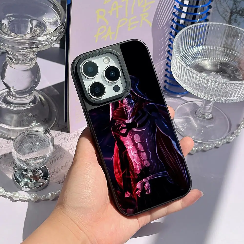 Фото Классический чехол для телефона с постером аниме Hot Blood Bleach для iPhone 17 16 15 14 13 12 Pro Max, защитный чехол из овчины с серебристой окантовкой №3