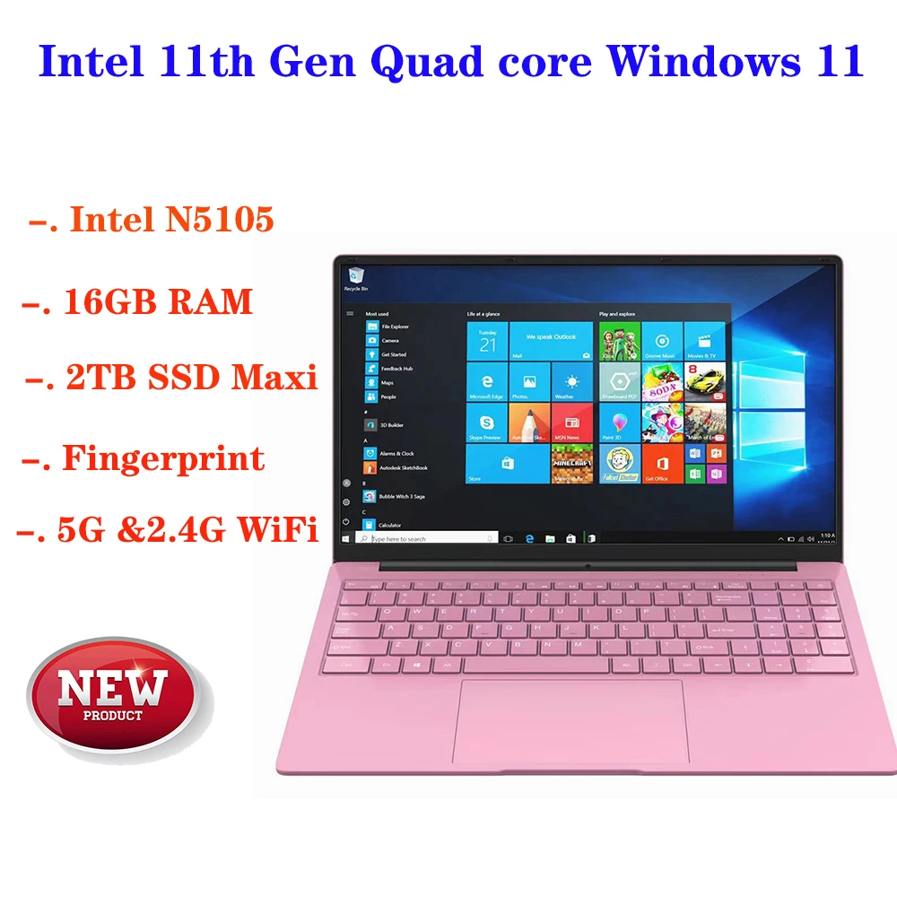 

2023 New MOLOSUPER 15.6-inch Laptop 16GB DDR4 1TB/512GB/256G SSD Dual WiFi Office Learning Ultrabook Windows 11 Notebook