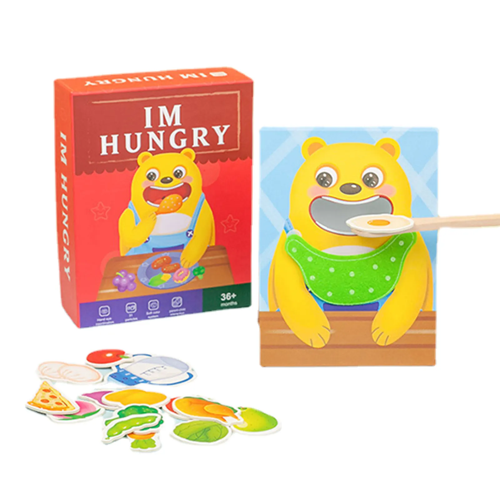 

Игрушка Монтессори для кормления родителей и детей, улучшает координацию рук и глаз, Мультяшные Детские Игрушки для раннего развития мозга,...