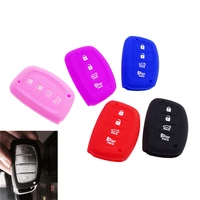 5 color 4 button silicone car key cover case remote fob protection shell bag for hyundai elantra tucson i40 ix35 i45 sonata 8
