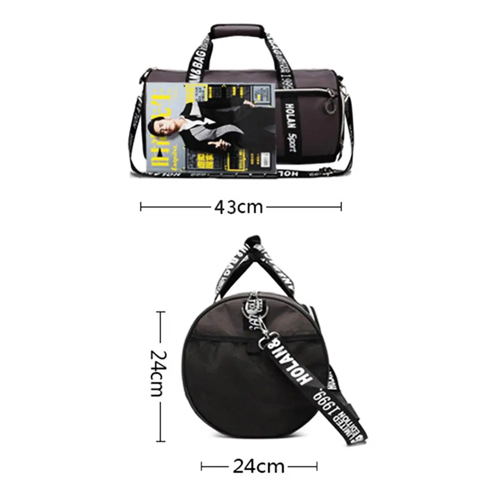 ROEGADYN Outdoor duffel Bags men Women Fitness Waterproof Sports Bag Dry Wet Separated Yoga Bag Shoes Compartment Travel Handbag