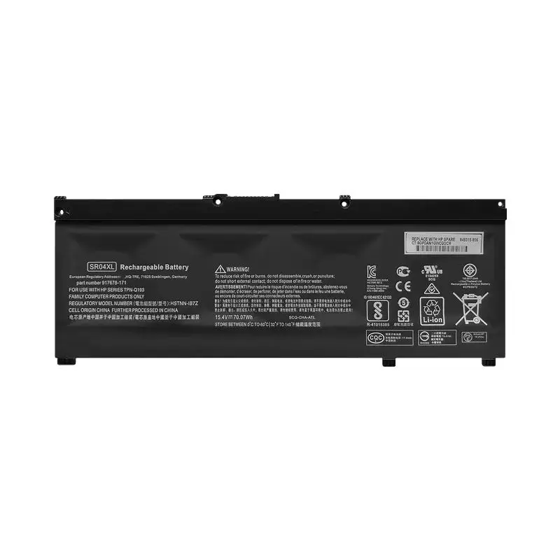 Фото Аккумулятор для ноутбука SR04XL для HP OMEN 15-CE000 Series TPN-Q193 TPN-Q194 HSTNN-IB7Z 917678-1B1 917678-171 917724-855 15.4V 70.07Wh №1